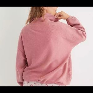 AERIE Corded Oversized Quarter Zip Sweatshirt
